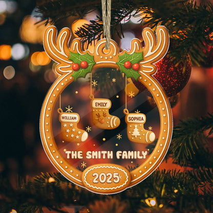 Gingerbread Christmas 2025 - Personalized Acrylic Ornament