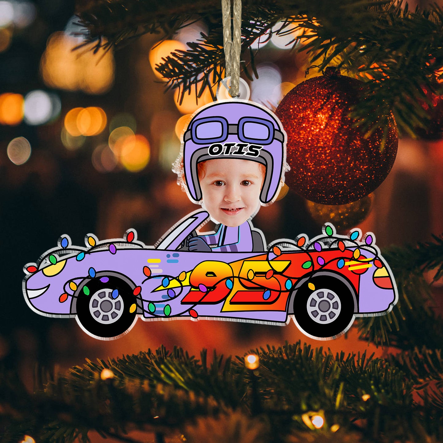Custom Kid Face Car Toys - Personalized Acrylic Ornament