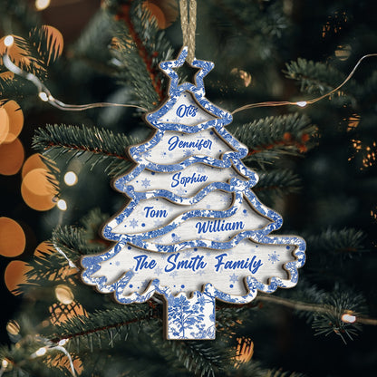 Our Love Christmas Tree - Personalized Window Hanging Suncatcher Ornament