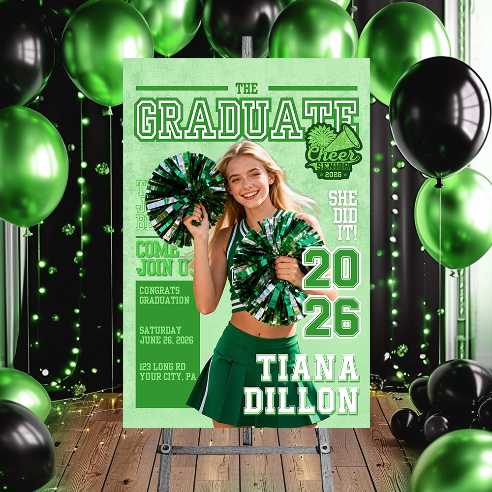 Class Of 2026 Party Cheerleading - Personalized Graduation Welcome Sign