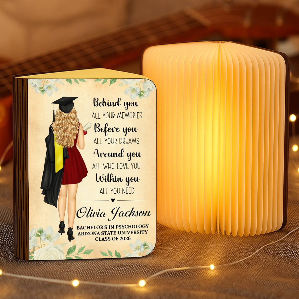 Librairie Reading Girl - Lampe livre personnalisée - Amoureux des livres