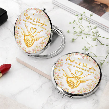 Mother And Beloved Daughter - Personalized Custom 3D Effect Compact Mirror