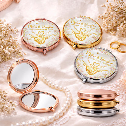 Mother And Beloved Daughter - Personalized Custom 3D Effect Compact Mirror