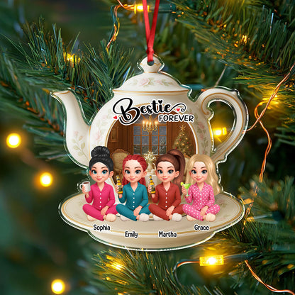My Bes-Tea Personalized Acrylic Ornament - A custom gift for your best friend.