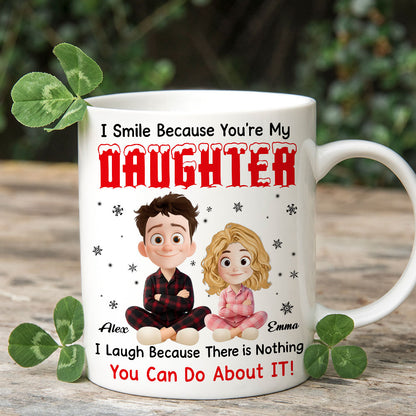 Personalized "My Daughter" Coffee Mug - a unique 3D effect custom gift for daughters.