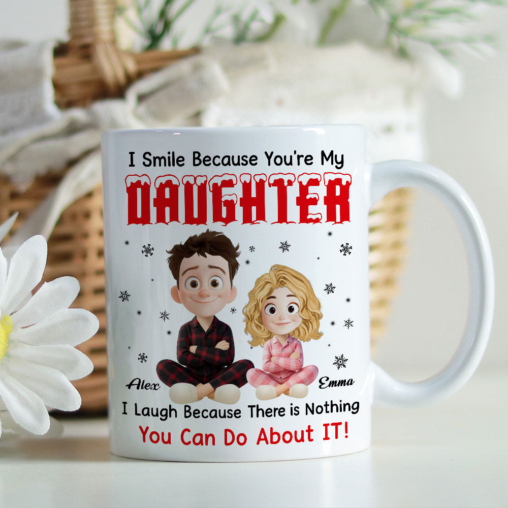 Personalized "My Daughter" Coffee Mug - a unique 3D effect custom gift for daughters.