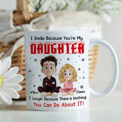 Personalized "My Daughter" Coffee Mug - a unique 3D effect custom gift for daughters.