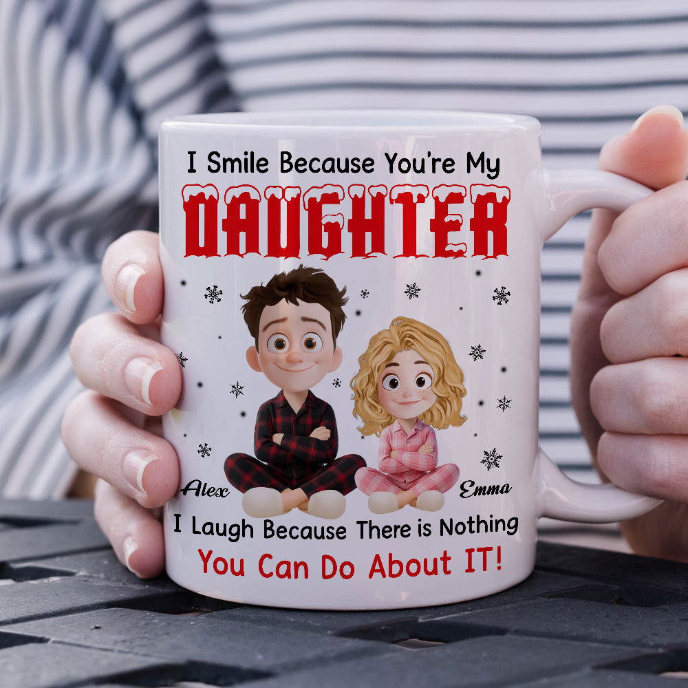 Personalized "My Daughter" Coffee Mug - a unique 3D effect custom gift for daughters.