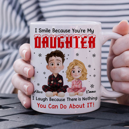 Personalized "My Daughter" Coffee Mug - a unique 3D effect custom gift for daughters.