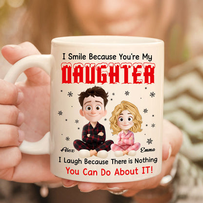 Personalized "My Daughter" Coffee Mug - a unique 3D effect custom gift for daughters.