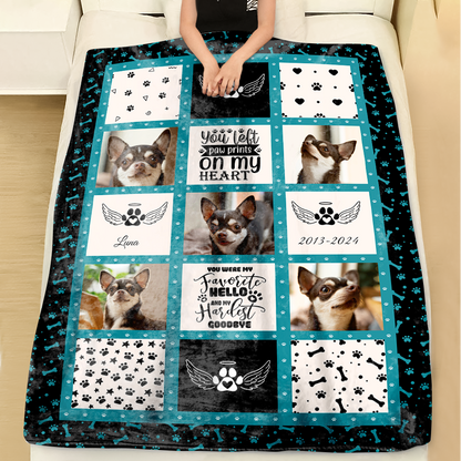 My Favorite Hello Memorial Personalized Blanket - a comforting sympathy gift.