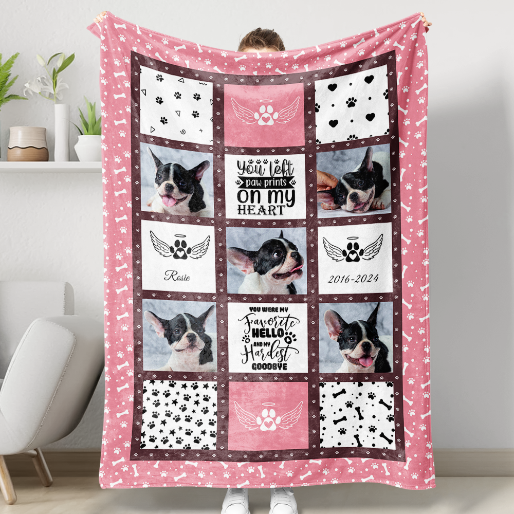 My Favorite Hello Memorial Personalized Blanket - a comforting sympathy gift.