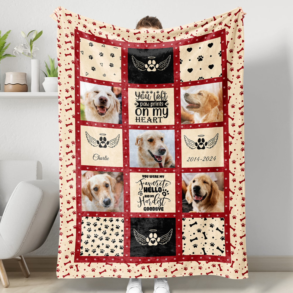 My Favorite Hello Memorial Personalized Blanket - a comforting sympathy gift.