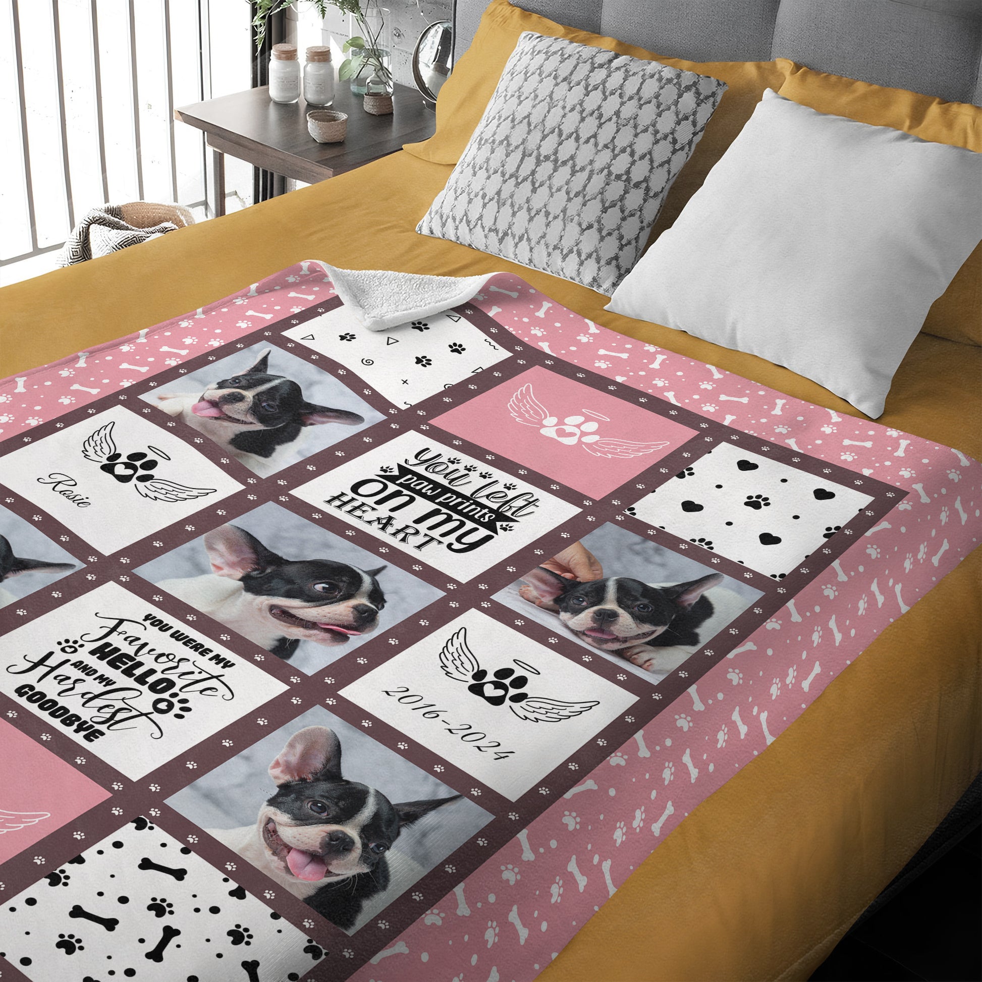 My Favorite Hello Memorial Personalized Blanket - a comforting sympathy gift.