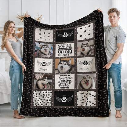 My Favorite Hello Memorial Personalized Blanket - a comforting sympathy gift.