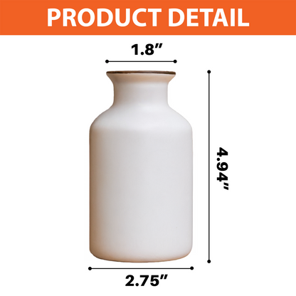 Personalized white ceramic flower vase with "My Heart Was Not Ready" memorial quote.