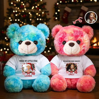 Personalized "My Little Star" Memorial Teddy Bear Plush - A comforting keepsake with custom details.