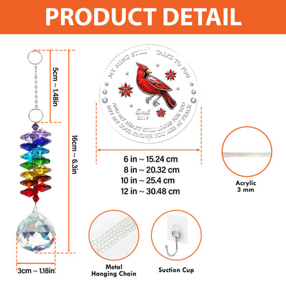 My Soul Knows You Are At Peace Ornament - hanging decoration with crystal charm.