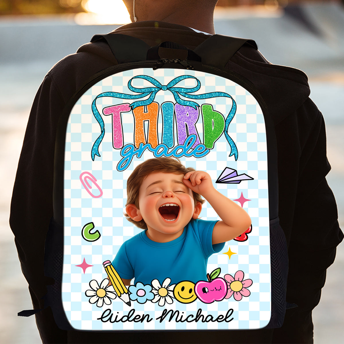 Personalized kids backpack with name, perfect birthday gift, school bag for toddlers.