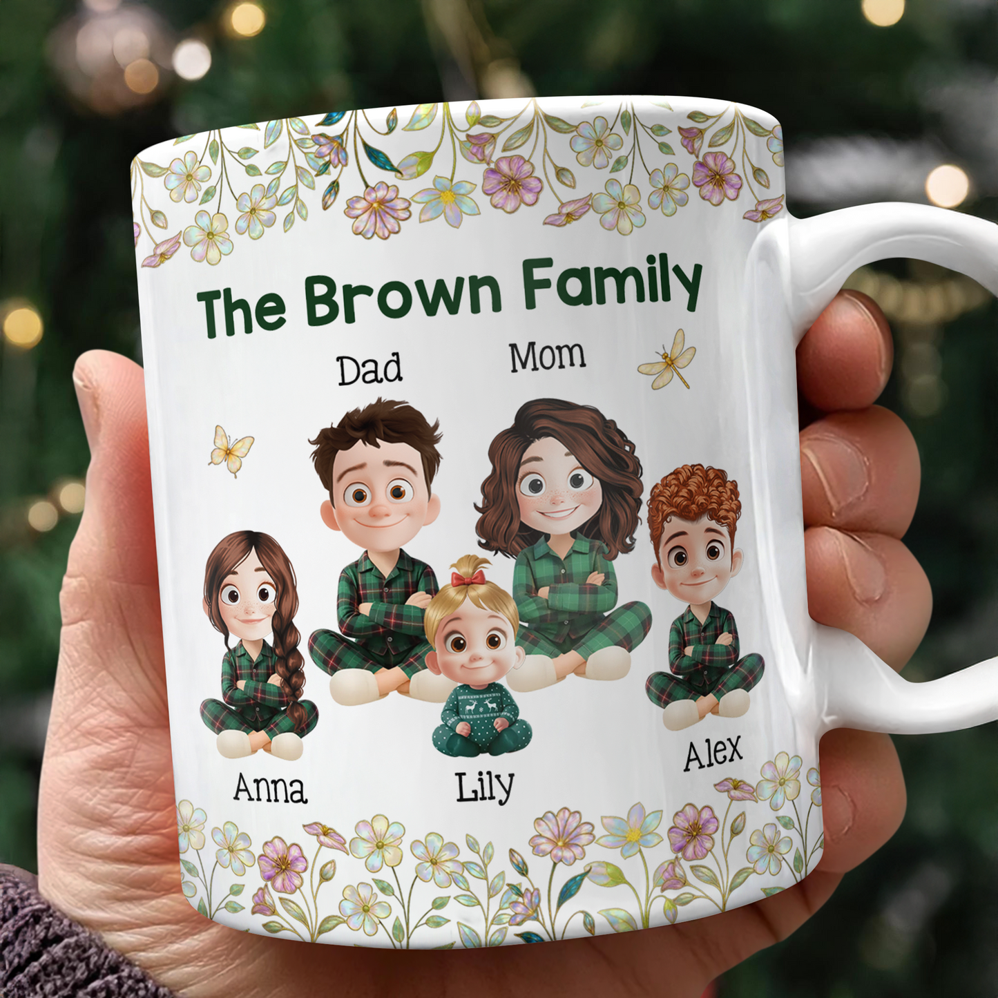 Personalized "Our Family" 3D Mug. Custom coffee mug with 3D effect, a unique family gift.