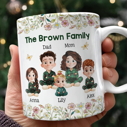 Personalized "Our Family" 3D Mug. Custom coffee mug with 3D effect, a unique family gift.