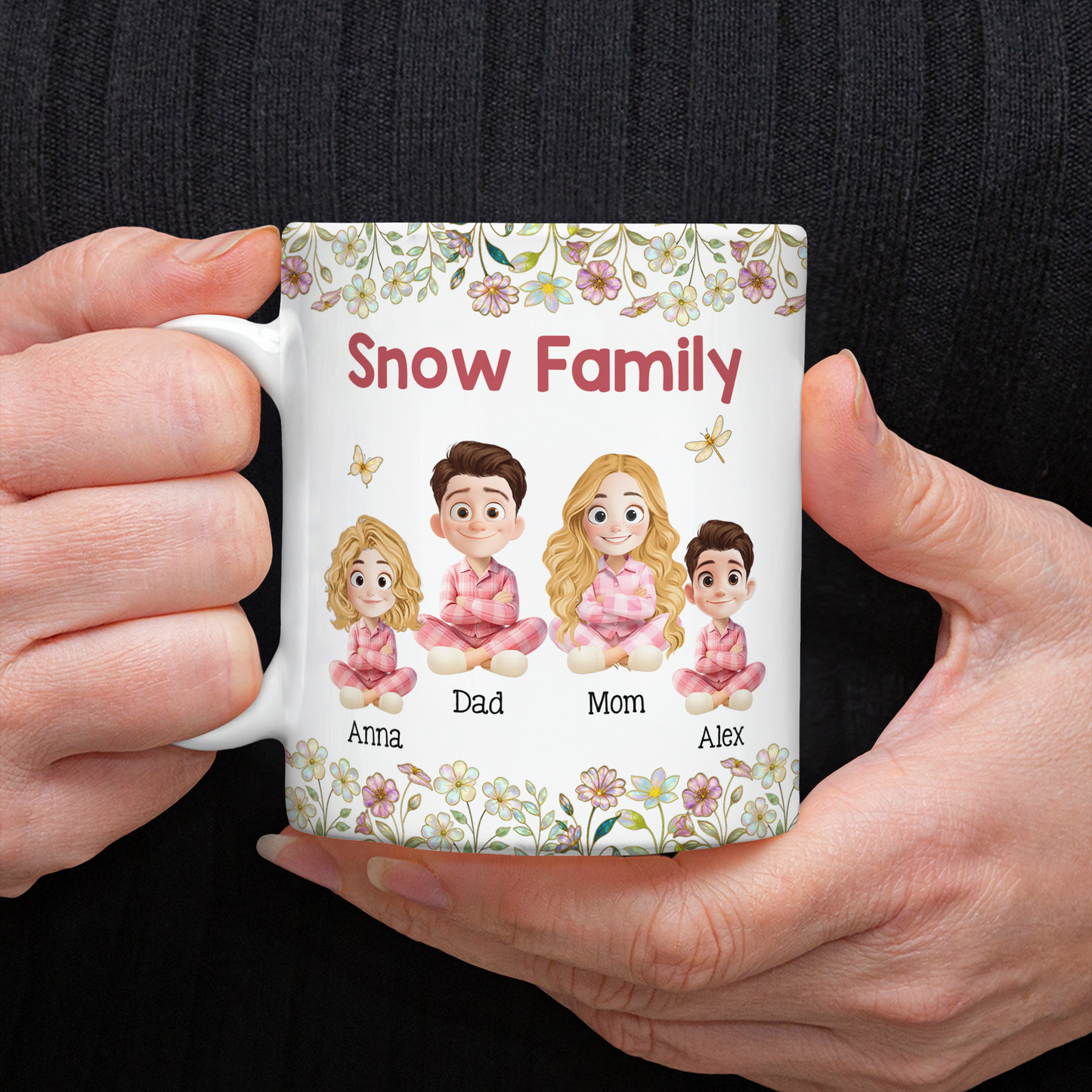Personalized "Our Family" 3D Mug. Custom coffee mug with 3D effect, a unique family gift.