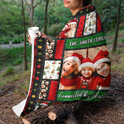 Personalized Our Family Christmas Funny Gift Custom Blanket.