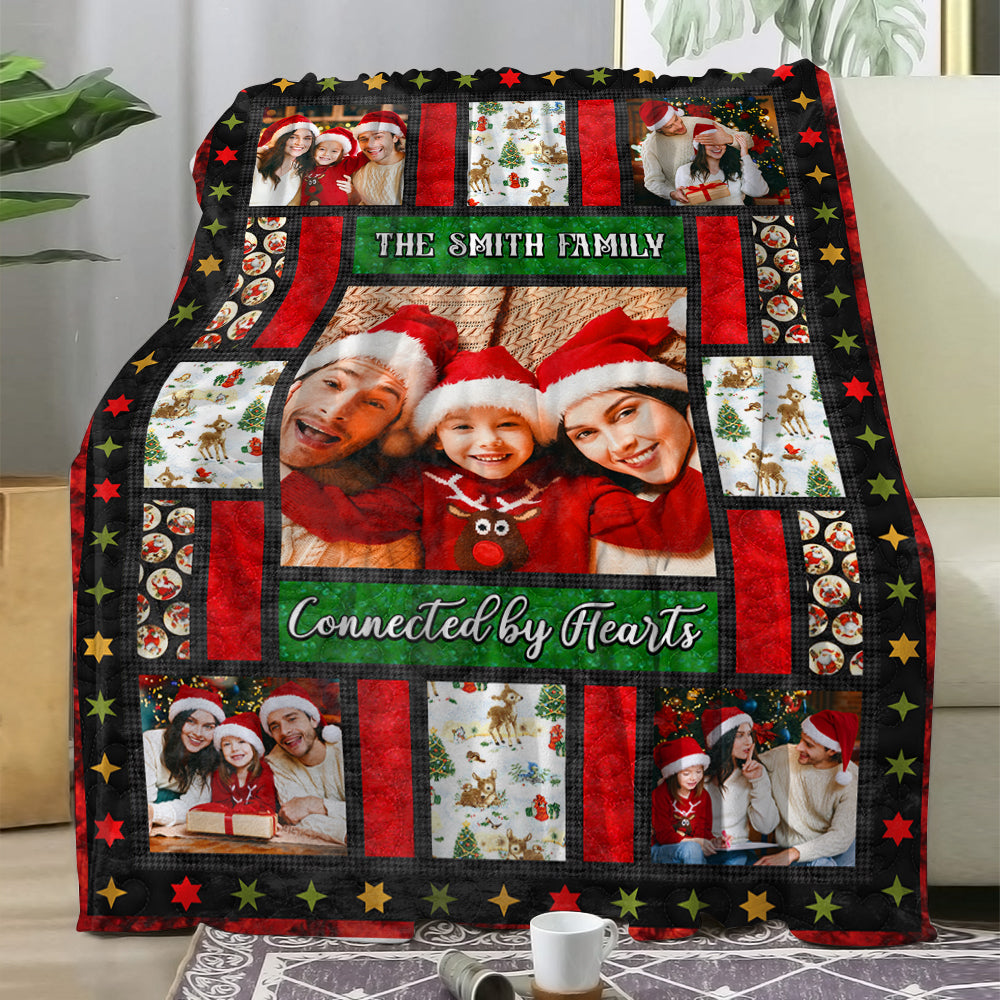 Personalized Our Family Christmas Funny Gift Custom Blanket.