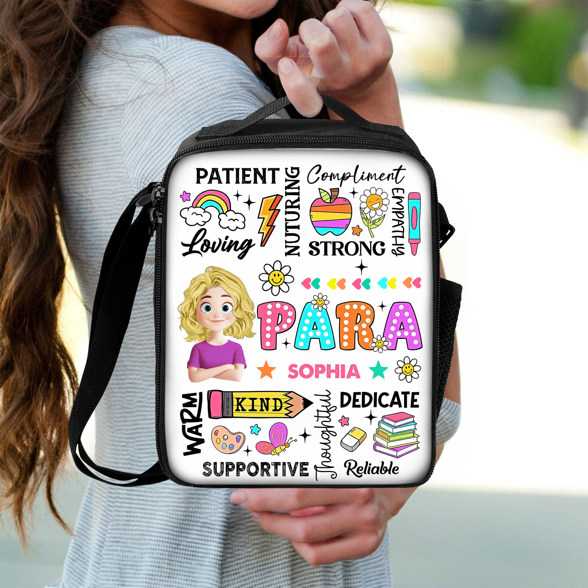 Personalized Para Appreciation Lunch Bag - insulated lunchbox for kids, a thoughtful back to school gift.