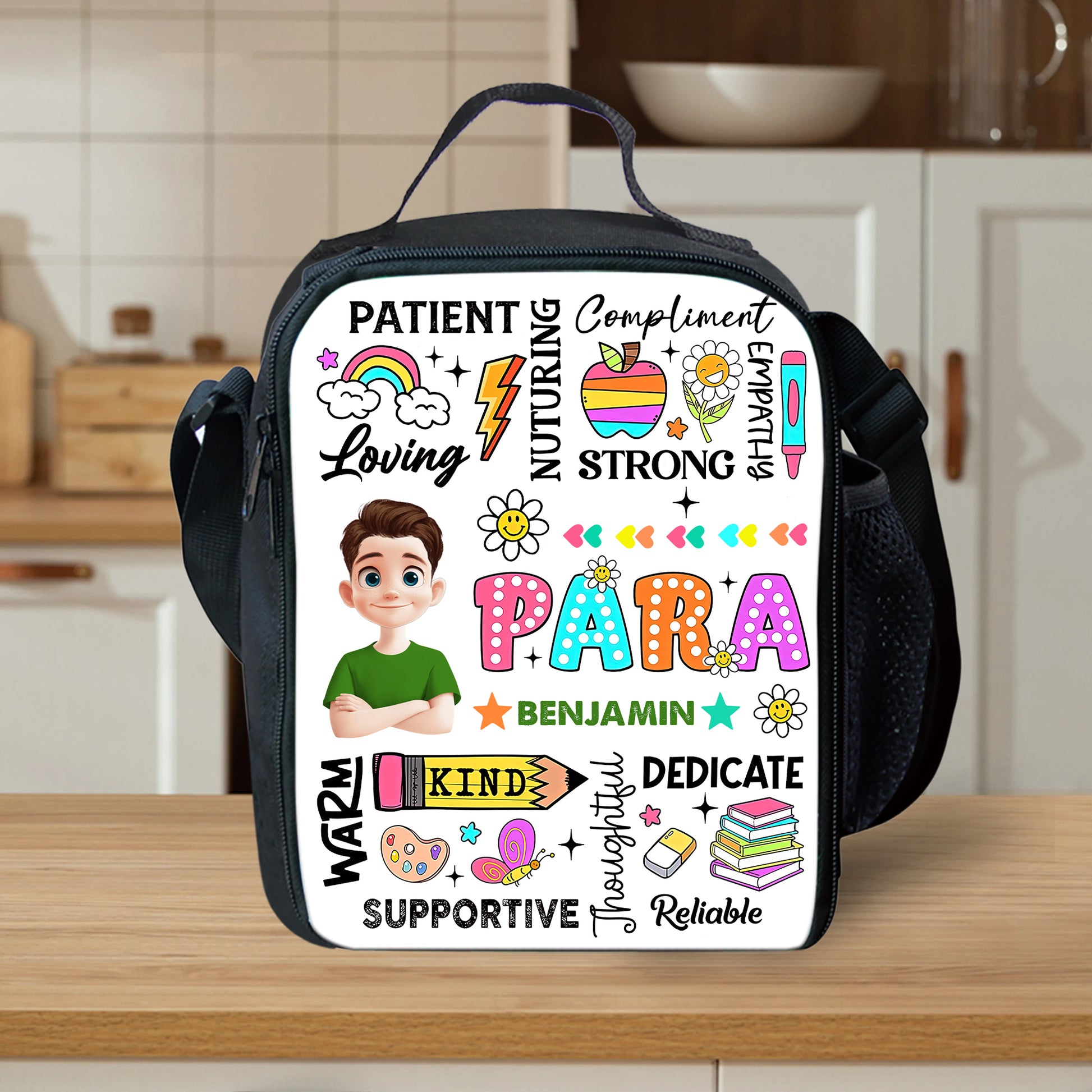 Personalized Para Appreciation Lunch Bag - insulated lunchbox for kids, a thoughtful back to school gift.