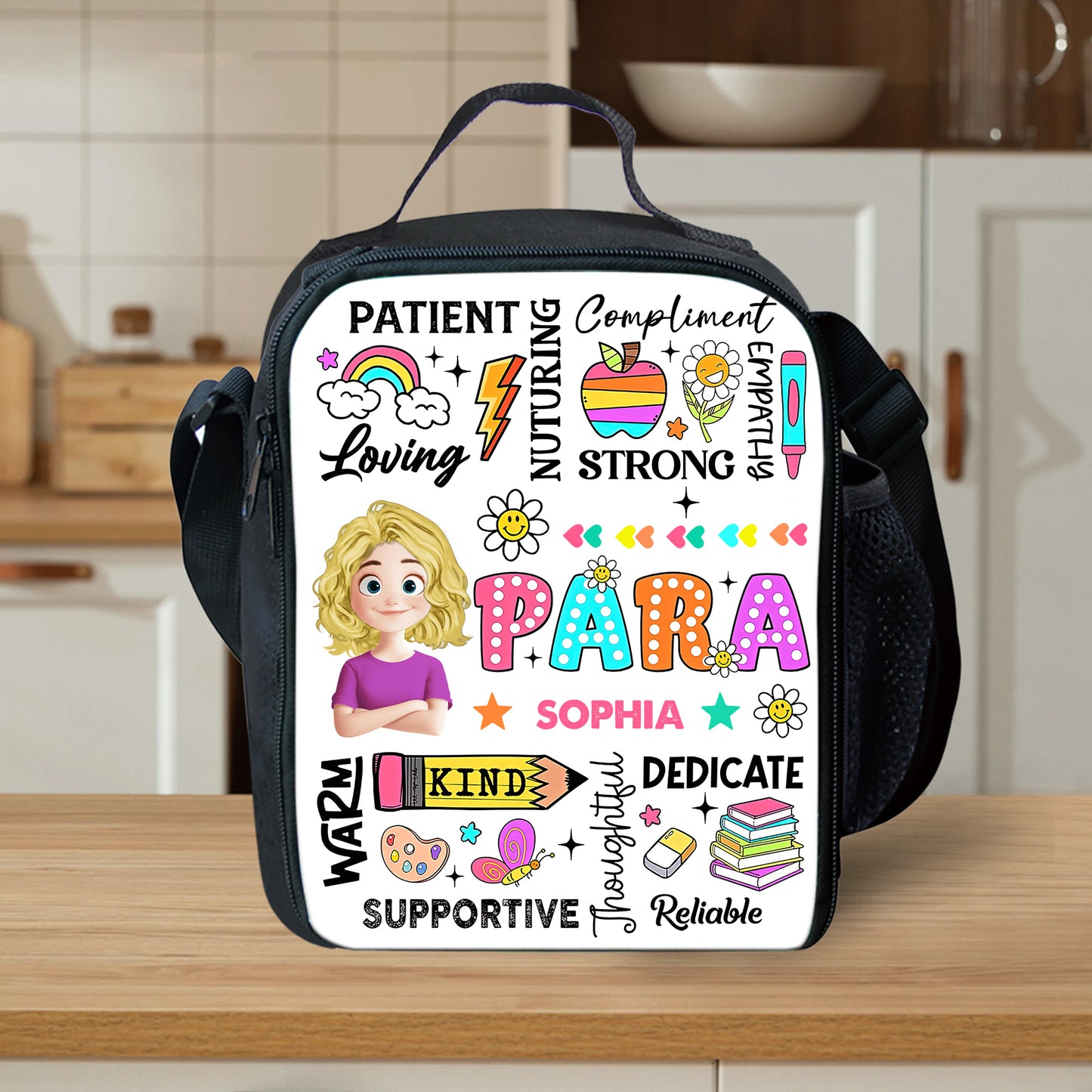 Personalized Para Appreciation Lunch Bag - insulated lunchbox for kids, a thoughtful back to school gift.
