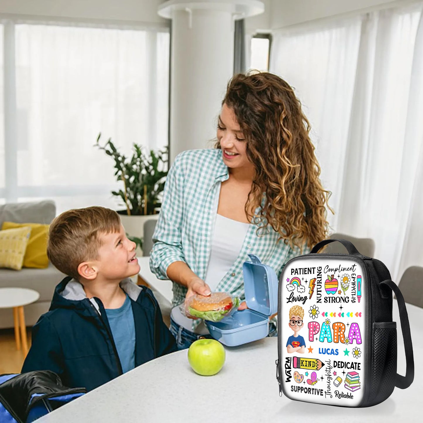 Personalized Para Appreciation Lunch Bag - insulated lunchbox for kids, a thoughtful back to school gift.