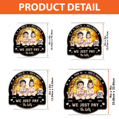 Pay the Bills personalized suncatcher window hanging.