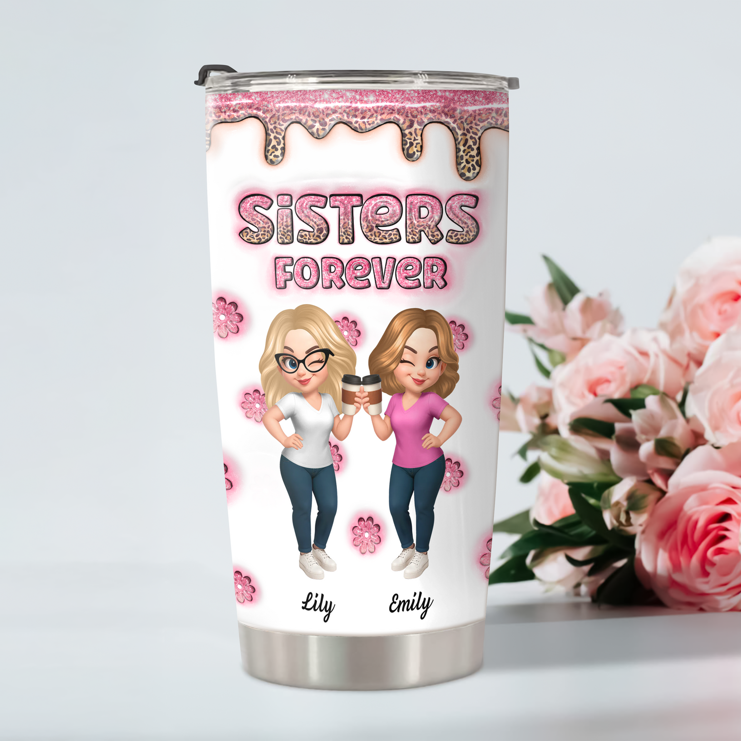 Personalized custom tumbler with name, perfect for a unique and thoughtful gift.