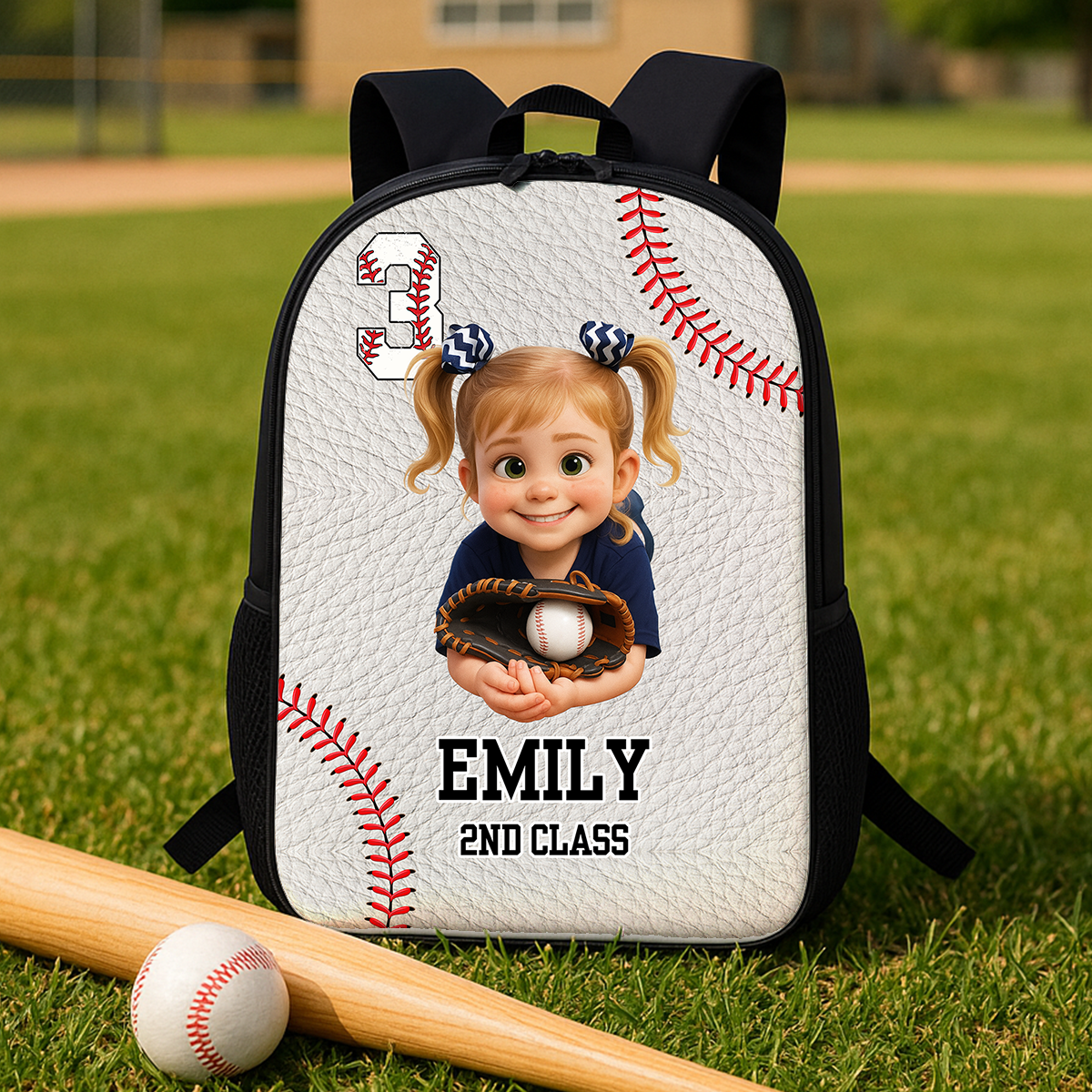 Personalized Name Backpack for kids. Custom school bag with chosen name, perfect for toddlers and children.