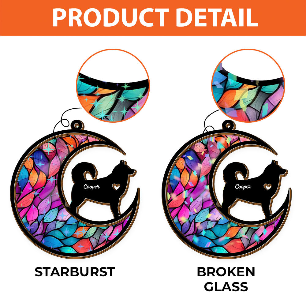 Custom pet loss hologram ornament, two-layered design.