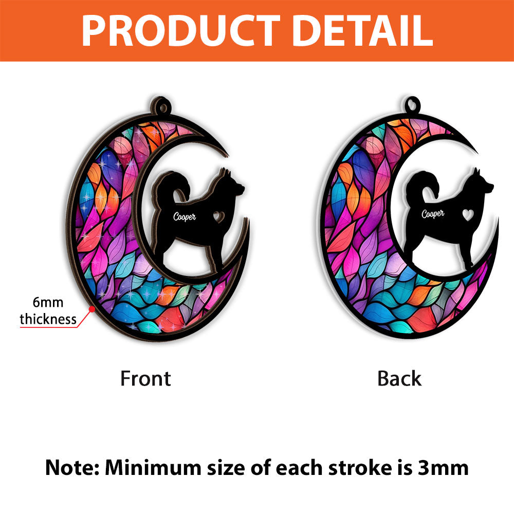 Custom pet loss hologram ornament, two-layered design.