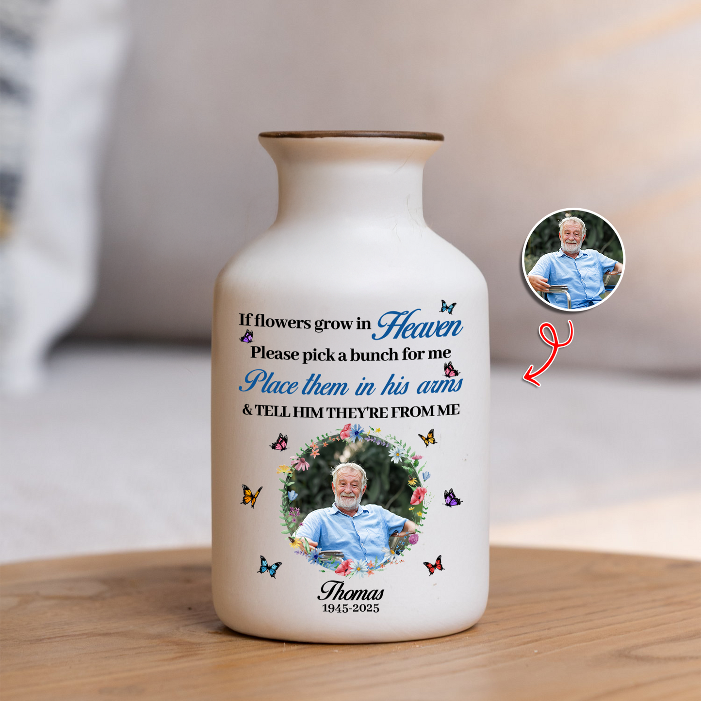 Elegant white ceramic flower vase, minimalist design.