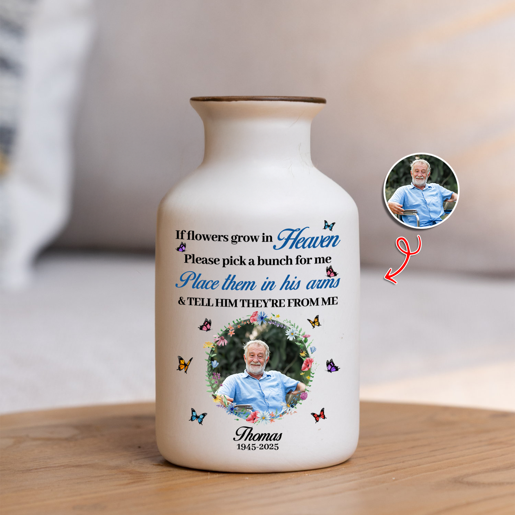 Elegant white ceramic flower vase, minimalist design.