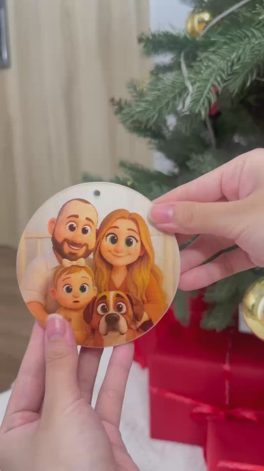 Our Family - Custom Photo Lenticular Ornaments