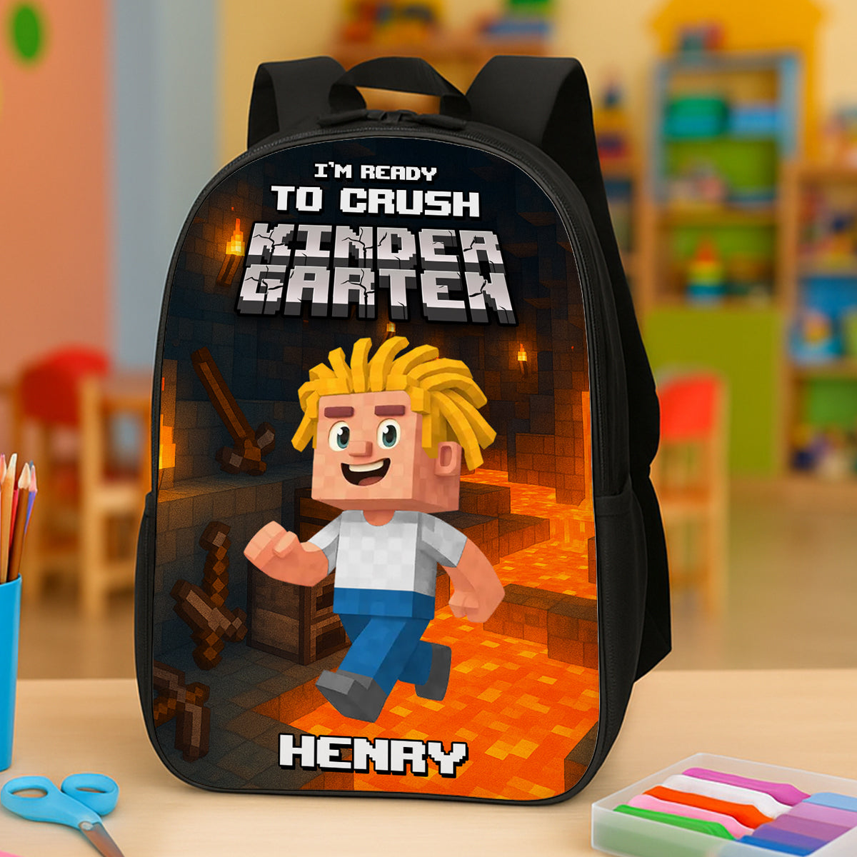 Ready to Crush Block Backpack for toddlers and children.