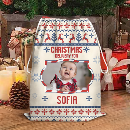 Funny Christmas Santa Sack - "Special Delivery" gift bag for family.