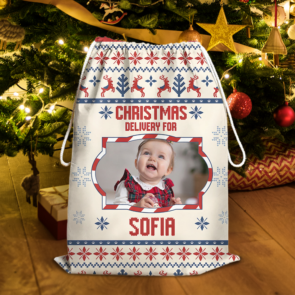 Funny Christmas Santa Sack - "Special Delivery" gift bag for family.