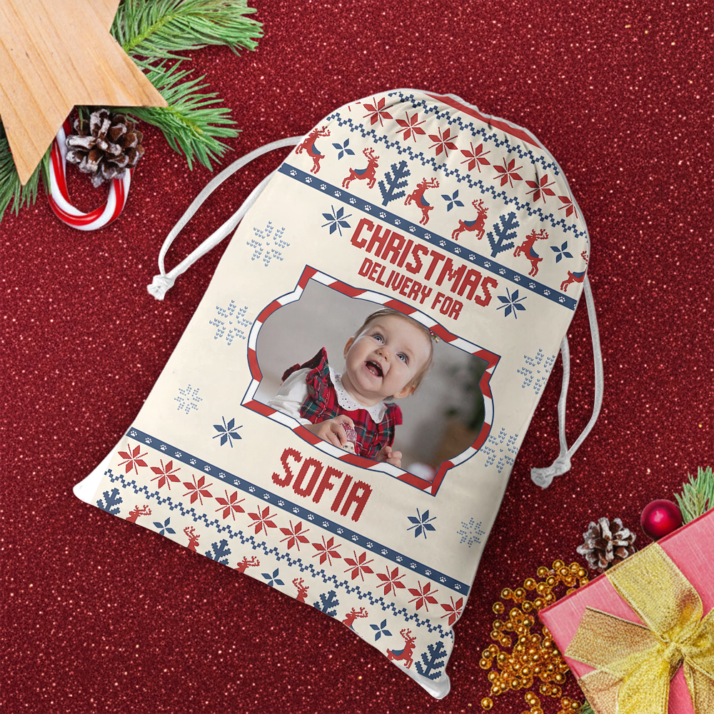 Funny Christmas Santa Sack - "Special Delivery" gift bag for family.