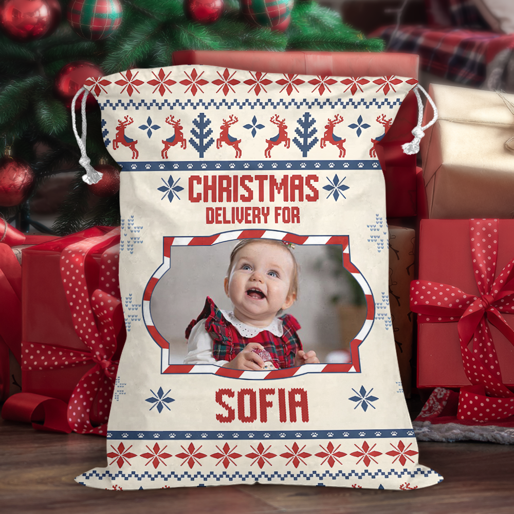 Funny Christmas Santa Sack - "Special Delivery" gift bag for family.