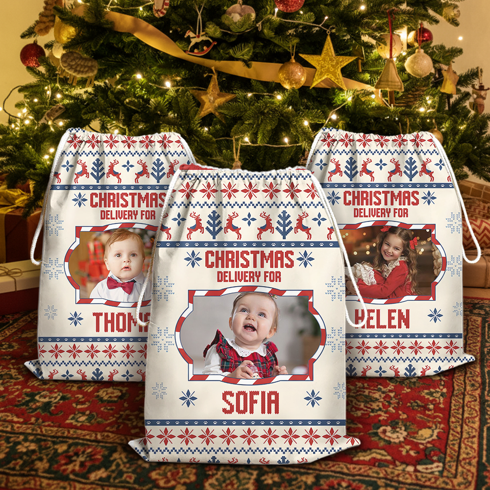 Funny Christmas Santa Sack - "Special Delivery" gift bag for family.