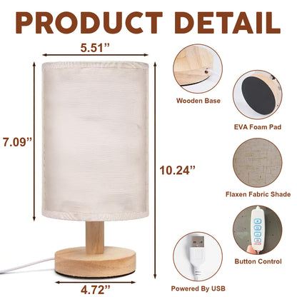 So Very Dear custom photo lamp showcasing personalized fabric with family photos.