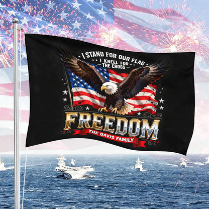 Stand For Our Flag 250 Birthday American Flag - Semiquincentennial Eagle Flag - Personalized House Flag