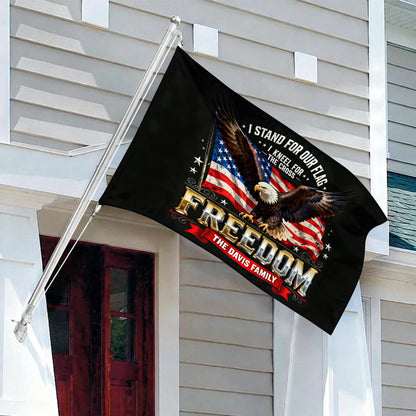 Stand For Our Flag 250 Birthday American Flag - Semiquincentennial Eagle Flag - Personalized House Flag