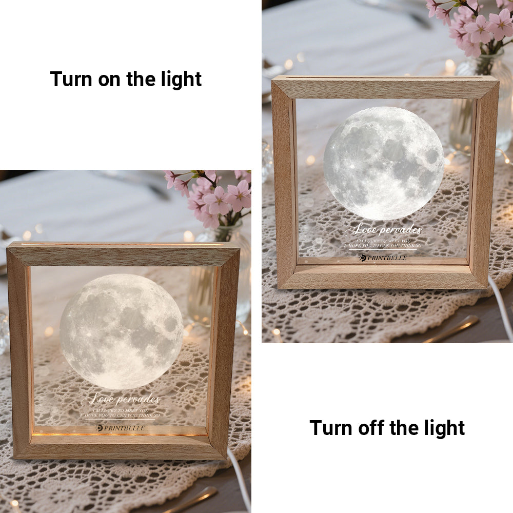 The Day You Became Our Mom, Custom Moon Phase by Date - Personalized LED Light Frame - Mother's Day Gift